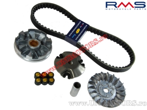 Kompletter Variator und Getriebegürtel - Aprilia / Malaguti / MBK / Minarelli / Yamaha 50cc 2T - RMS