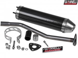 Koolstofvezel einddemper - Giannelli Enduro 2T - Derbi Senda DRD / Senda R / Senda SM / Senda X-Treme / X-Race / Gilera RCR 50