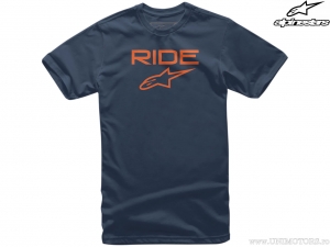 Koszulka casual Ride 2.0 Tee (granatowy/pomarańczowy) - Alpinestars