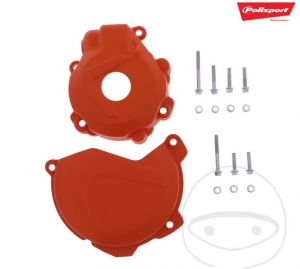 Kupplungs- und Zündungsdeckelschutzset Orange Polisport - KTM EXC-F 250 ie4T ('14-'16) / KTM EXC-F 350 ie4T ('12-'16)- JM