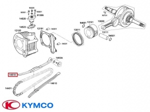 Kymco Agility / Like / Movie / Movie XL / People / People S / Super 8 / Viviov 4T 125-150cc - Kymco motoros elosztópatina