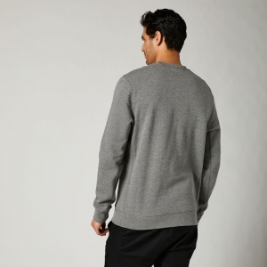 Lässiger Kapuzenloser Shinbone Crew Fleece [Grau]: Größe - L