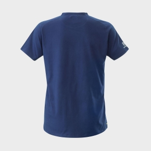 Lässiges authentisches blaues T-Shirt: Größe - M