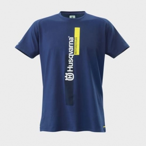 Lässiges authentisches blaues T-Shirt: Größe - M