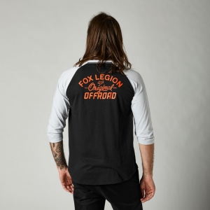 Lässiges Original Speed 3/4 Raglan Ärmelshirt [Schwarz]: Größe - L