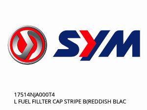 L FUEL FILLTER CAP STRIPE B(REDDISH BLAC - 17514NJA000T4 - SYM