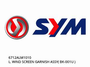 L. WINDSCHERM GARNITUUR ASSY (BK-001U) - 6712ALM1010 - SYM