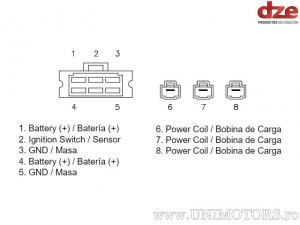 Laadrelais Suzuki VS 800cc Intruder ('92-'97) VS 700cc Intruder ('85-'87) VS 750cc Intruder ('88-'91) - (DZE)