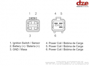 Lade-Relais - Arctic Cat 250 / Cat 300 / Cat 150 / Can-AM DS 250 / Kymco MXU 250 / MXU 300 / MXU 250 / Mongoose 250 - DZE