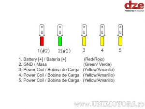 Lade-Relais (Spannungsregler) universal - 12V 35A (7 Kabel - SCR-Technologie) - DZE