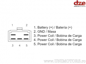 Lade-Relais - Yamaha FZS 600 Fazer ('98-'99) / TDM 850 ('93-'96) / XV 250 ('95) / XVZ 1300 ('96-'01) - DZE