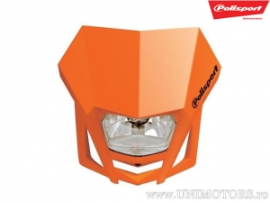 Lampa przednia z maską LMX pomarańczowa - Polisport