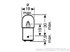 Lampadina luce freno R5W BA15D 24V 5W - Osram