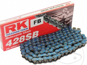 Lant standard albastru neon RK BL428 SB / 126 - Aprilia MX 50 / Honda CRF 150 R / NSR 50 S / Malaguti Drakon 50 NKD - RK