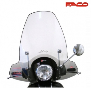 Large transparent windshield - Piaggio Liberty ('06-'08) 2-stroke air-cooled 50cc / Liberty ('05-'08) 4-stroke air-cooled 50cc /