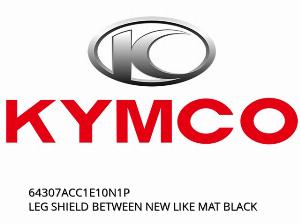 LEG SHIELD BETWEEN NEW LIKE MAT BLACK - 64307ACC1E10N1P - Kymco