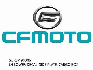 LH LOWER DECAL, SIDE PLATE, CARGO BOX - 5UR0-190306 - CFMOTO