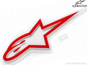 Logo Wand Astars Plexi (weiß/rot) - Alpinestars