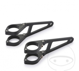 Long Black Aluminum Headlight Bracket for Fork D39 mm - JM