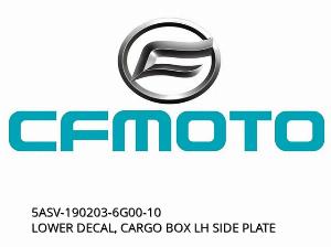 LOWER DECAL, CARGO BOX LH SIDE PLATE - 5ASV-190203-6G00-10 - CFMOTO