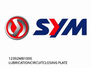 LUBRICATION CIRCUIT CLOSING PLATE - 12392MB1000 - SYM