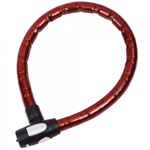 Lucchetto Antifurto in Acciaio per Motocicletta 1.4 m x 25 mm (Rosso) - Oxford