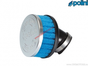 Luftfilter (92mm / 80mm / 32mm, 30° Winkel) - blau - Polini