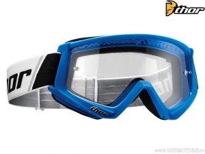 Lunettes de protection Enduro/Cross Combat (Bleu/Blanc) - Thor