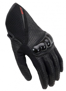 Luvas de motocicleta masculinas em couro Unik Racing modelo C-42 cor: preto