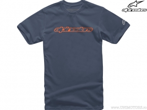 Maglietta casual con logo (Blu navy/Arancione/Grigio) - Alpinestars