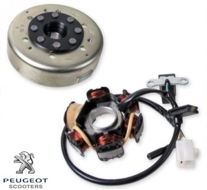 Magnéto (stator d'allumage) complet - Peugeot Jet Force C-Tech / Peugeot Ludix / Speedfight 3 Vivacity 3 2T 50cc - RMS