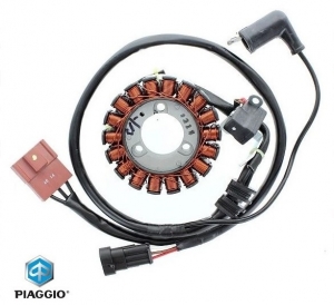 Magneto (ignition stator) - Aprilia Atlantic / Scarabeo / Malaguti Madison / Piaggio / Beverly / Vespa GTS 125-300cc - Piaggio