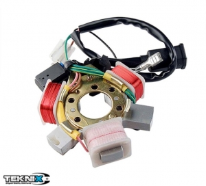 Magneto (ignition stator) - Moped Peugeot 103 MVc / 103 MVL / 103 MVX / 103 RCX / 103 SPX / Vogue VS2 / 104 2T 50cc - Teknix