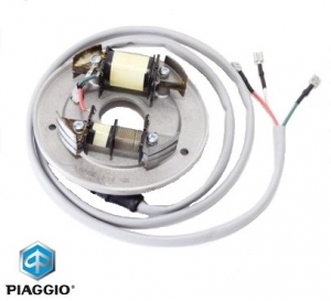 Magnetou (ignition stator) - Piaggio Ape Car P2 / MP501 ('78-'96) / P601 / TM ('09-'15) / P703 ('84-'16) 2-stroke AC 220cc - Pia