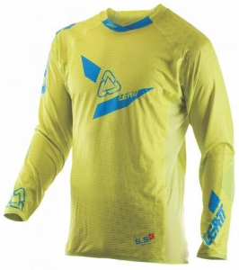 Maillot Enduro/Cross Leatt GPX 5.5 Ultraweld M Lime/Bleu: Taille - M