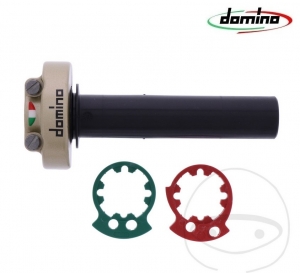 Manete direito (acelerador) carcaça dourada Domino XM2 - Aprilia RSV4 1000 Factory ('09-'11) - JM