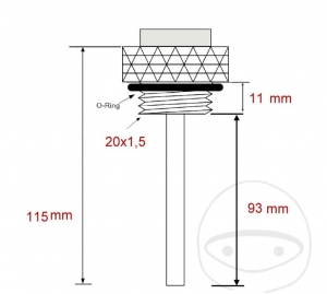 Medidor de temperatura de aceite - Beta Alp 40 350 ('04-'13) / Suzuki DR 750 S Big ('88-'89) / DR 750 SU Big ('88-'89) - JM