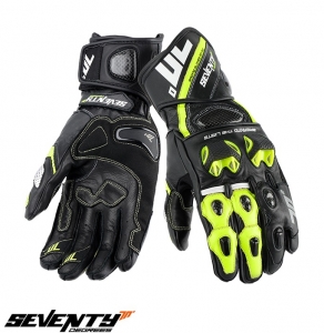 Men's Racing Gloves Summer Seventy Model SD-R12 Black/Yellow