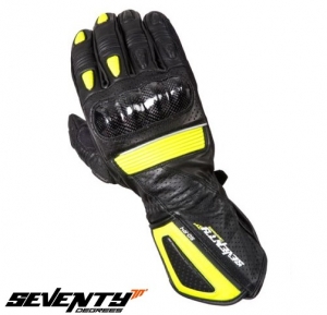 Men's Racing Gloves Summer Seventy Model SD-R4 Black/Yellow - Size XXL (11)