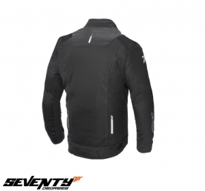 Men's Racing Summer Jacket Seventy model SD-JR52 color: Black - Black, L