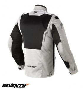 Men's Touring Seventy Summer Jacket Model SD-JT44 Color: White Ice/Black - White Ice/Black, 4XL