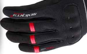 Men's Urban Summer Seventy Model SD-C54 Black/Red Gloves - Tactile Fingers - Black/Red, L (9 cm)