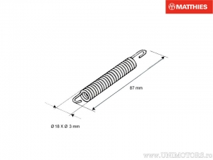 Mittlerer Bogenheber L: 87mm D: 18mm d: 3mm - Honda C 50 SW Cub / C 50 Z Cub ('77) / C 70 Z Cub / C 50 SW Cub / C 70 Z Cub - JM