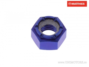 Moer met borging Pro Bolt M8 x 1.25 mm titanium blauw - JM