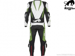 Mono de moto Furygan Leather Apex Blanco-Negro-Verde (alb-negru-verde) - Furygan