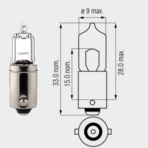 Motopro - Λάμπα Αλογόνου 12V - 20W BA9S