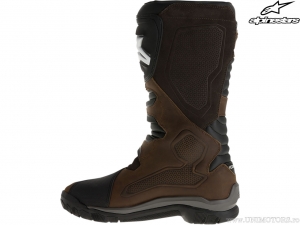 Motorcycle boots Corozal Adventure Drystar Oiled Leather (brown/black) - Alpinestars