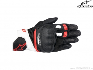 Motorcycle gloves street SP-5 Leather (black/white/red) - Alpinestars