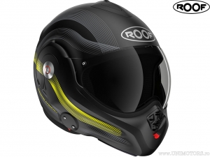 Motorcycle Helmet Roof Desmo Streamline Matt Black-Steel-Yellow Fluo (black-steel-matte yellow fluo)