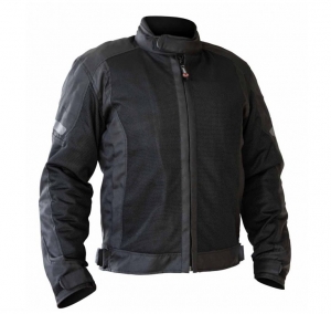 Motorcycle Jacket for Men Touring Unik Racing model VZ-06 color: Black - Black, M